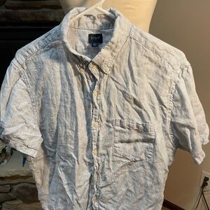 J. Crew Men's Light Blue Pinstripe Shirt
